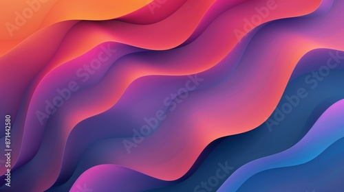 Abstract Colorful Wavy Background with Smooth Gradient