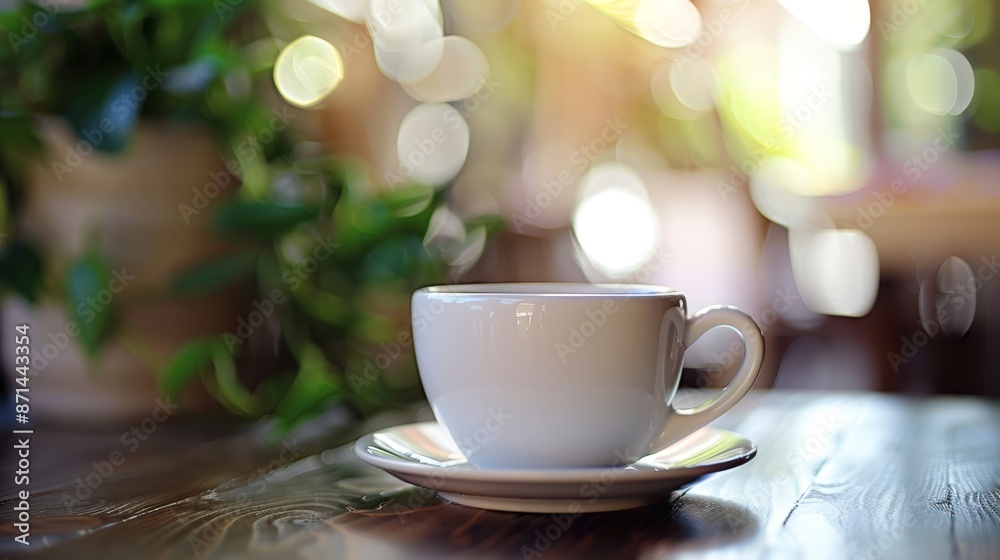 white coffee cup on background white coffee cup on background
