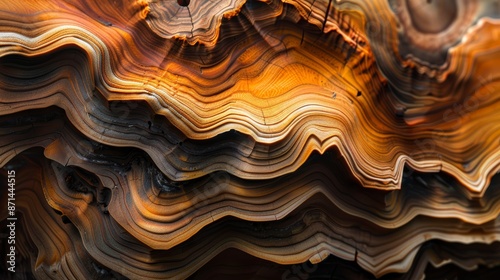 Wood larch texture of cut tree trunk. close-up.
