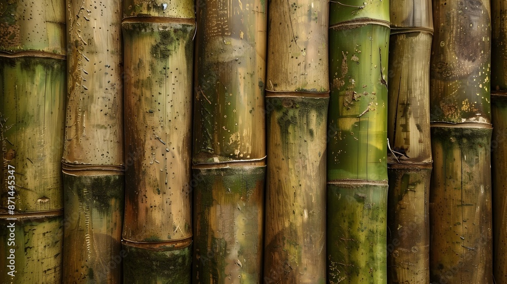 Detailed Bamboo Texture with Natural Patterns and Joints Detailed Bamboo Texture with Natural Patterns and Joints
