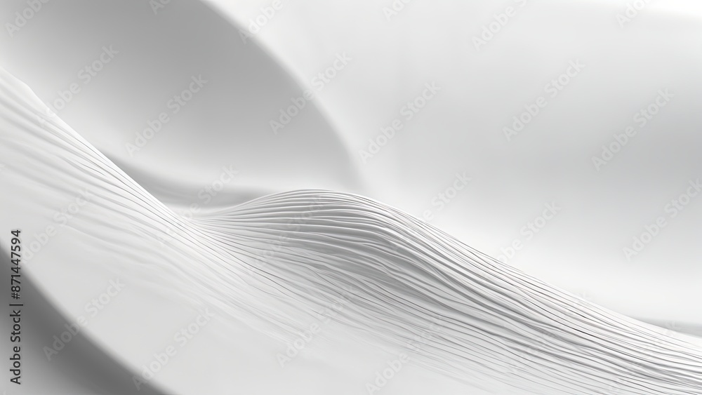 AI White Background Abstract - Landscape