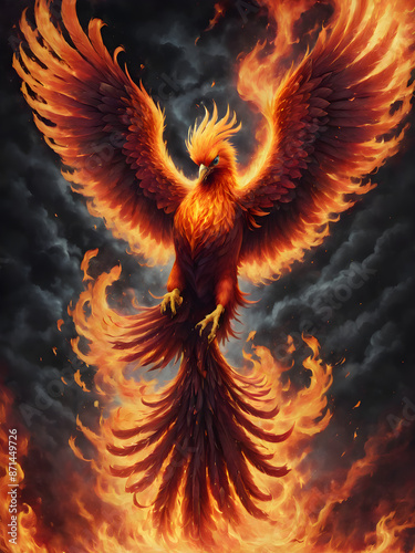phoenix bird in flames © LooPanda-Pictures