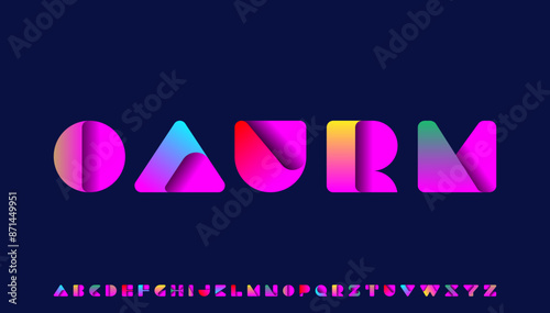 3d bold capital alphabet letter logo design