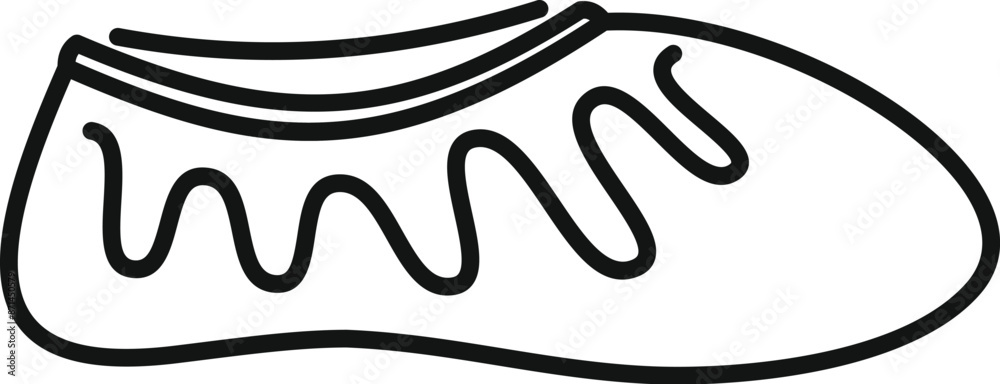 Simple line icon of a ballet shoe, capturing the elegance and grace of this dance form Simple line icon of a ballet shoe, capturing the elegance and grace of this dance form