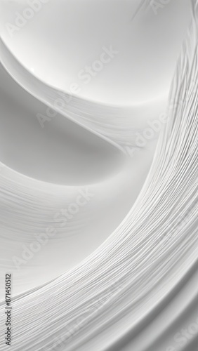 AI White Background Abstract - Portrait