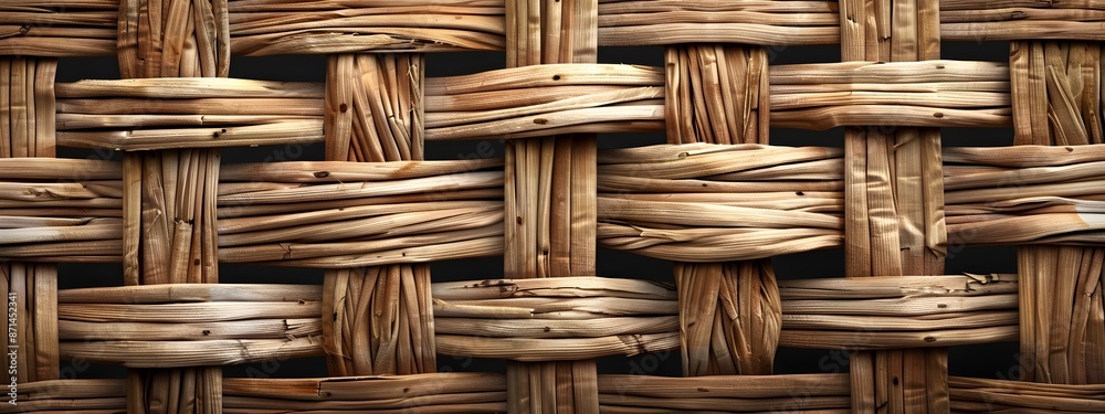 Wicker Texture with Detailed Weaving and Natural Colors Wicker Texture with Detailed Weaving and Natural Colors