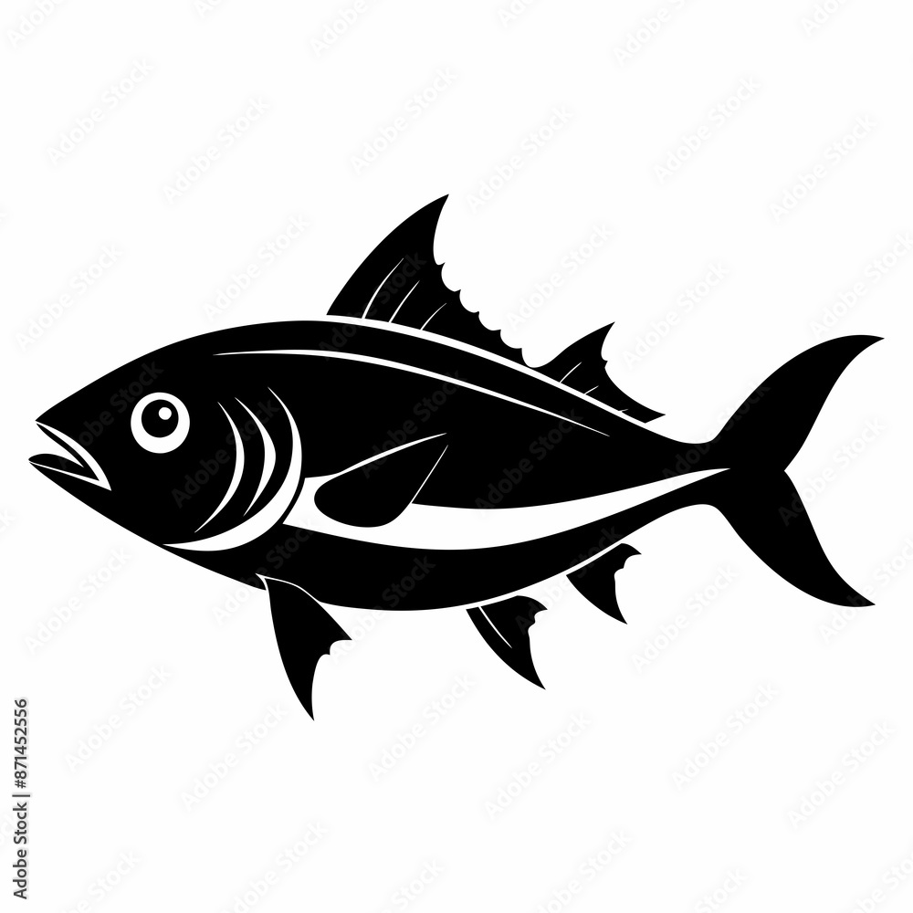 Bluefish vector silhouette black Bluefish vector silhouette black