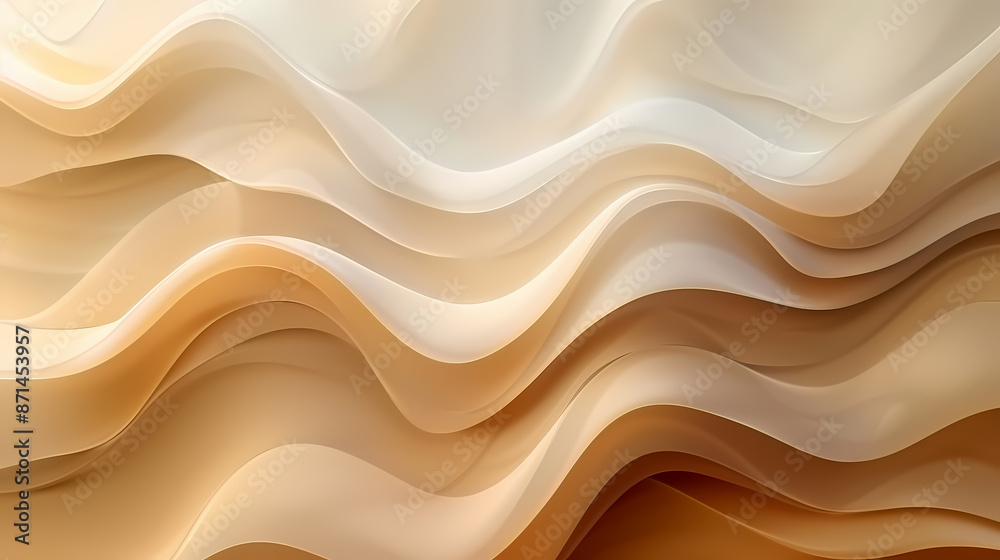 Flowing abstract waves in warm, earthy tones creating a calming and serene visual effect. Flowing abstract waves in warm, earthy tones creating a calming and serene visual effect.