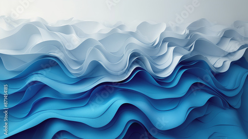 A seamless vector pattern of abstract blue waves, perfect for a summery background or ocean-themed design