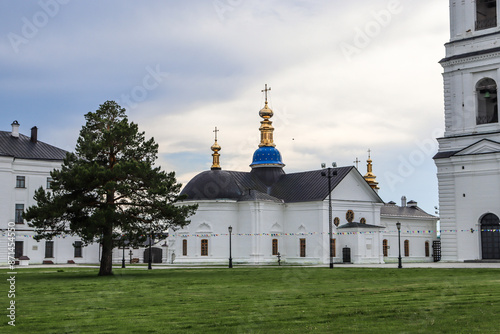 Tobolsk, Tyumen Region, Russian Federation - June 14, 2024. Cathedral of the Intercession of the Blessed Virgin Mary at the Tobolsk Kremlin photo