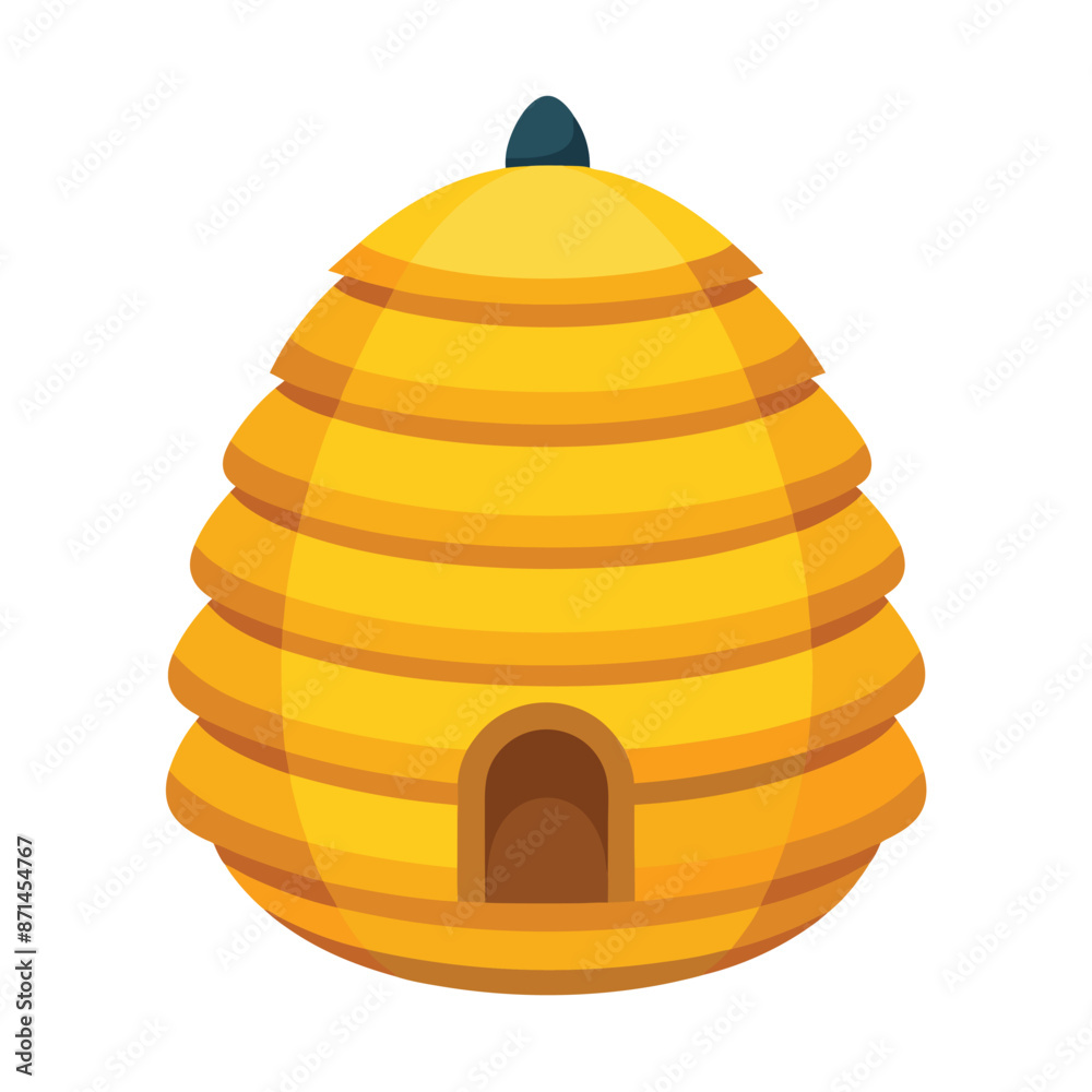 illustration of beehive on white illustration of beehive on white