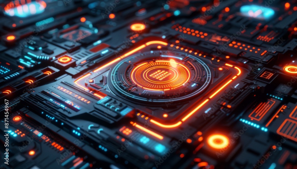 Holographic malware scanner glowing neon dark background advanced cybersecurity tech Holographic malware scanner glowing neon dark background advanced cybersecurity tech