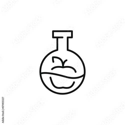 Flask GMO icon. Simple flask GMO icon for social media, app, and web design. Vector illustration.