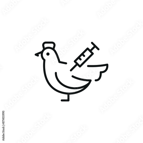 Chicken GMO Icon. Simple Chicken GMO icon for social media, app and web design. Vector illustration.