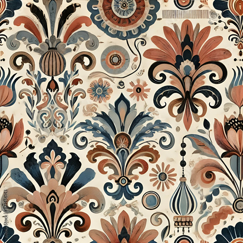 Elegant Vintage Floral Pattern for Home Decor and Fashion with an artistic and sophisticated design