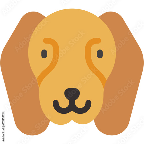 Vector Icon Beagle, Animal Kingdom, Dog, Mammal, Dog Nose, Pets