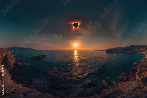 Total solar eclipse at sea