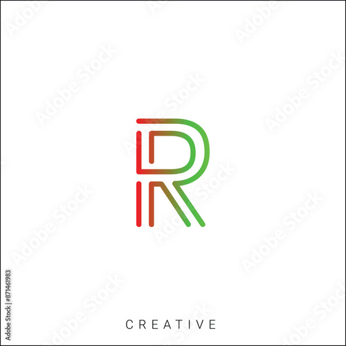 R Creative Latter Logo Design. By Custom Branding Logo. Creative Logo Design. Logo Template. Vector illustration. Modern Design. Monogram Design