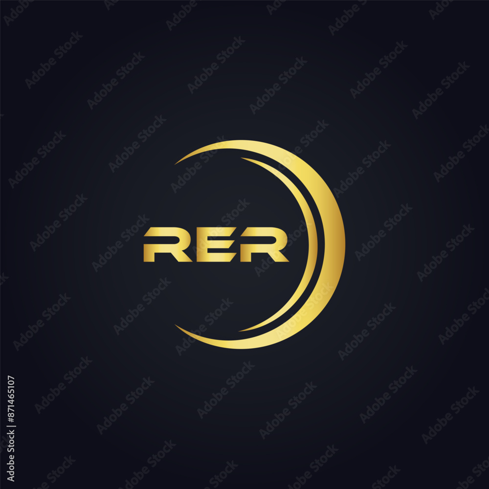 Obraz premium RER logo. R E R design. White RER letter. RER, R E R letter logo design. Initial letter RER linked circle uppercase monogram logo. R E R letter logo vector design. top logo, Most Recent, Featured,