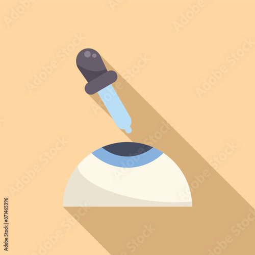 Eye drop dripping eye drop medication into a human eye for vision treatment, ophthalmology and healthcare concept