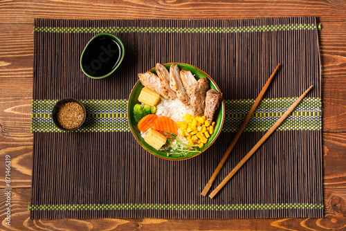 Composition with bowl of ta...