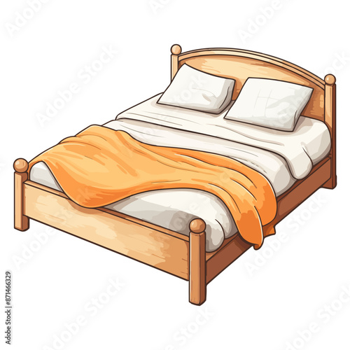 Minimalist Bed Illustration