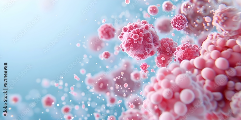 Top view of biotech enzymes interacting with food particles in scifi tones. Concept Biotech Imagery, Food Science, Sci-fi Aesthetics, Enzyme Interactions, Top-Down Perspective Top view of biotech enzymes interacting with food particles in scifi tones. Concept Biotech Imagery, Food Science, Sci-fi Aesthetics, Enzyme Interactions, Top-Down Perspective