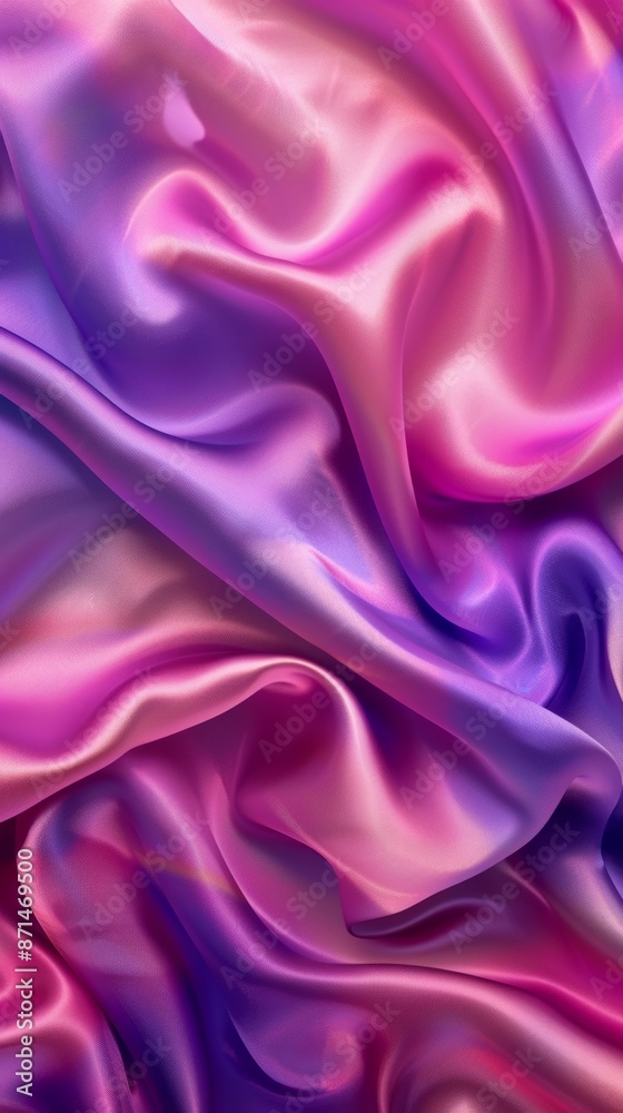 Obraz premium Abstract Purple and Pink Satin Fabric Wallpaper