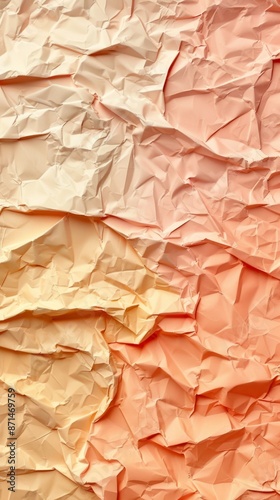 Wallpaper Mural Crinkled Peach and Yellow Paper Background Torontodigital.ca