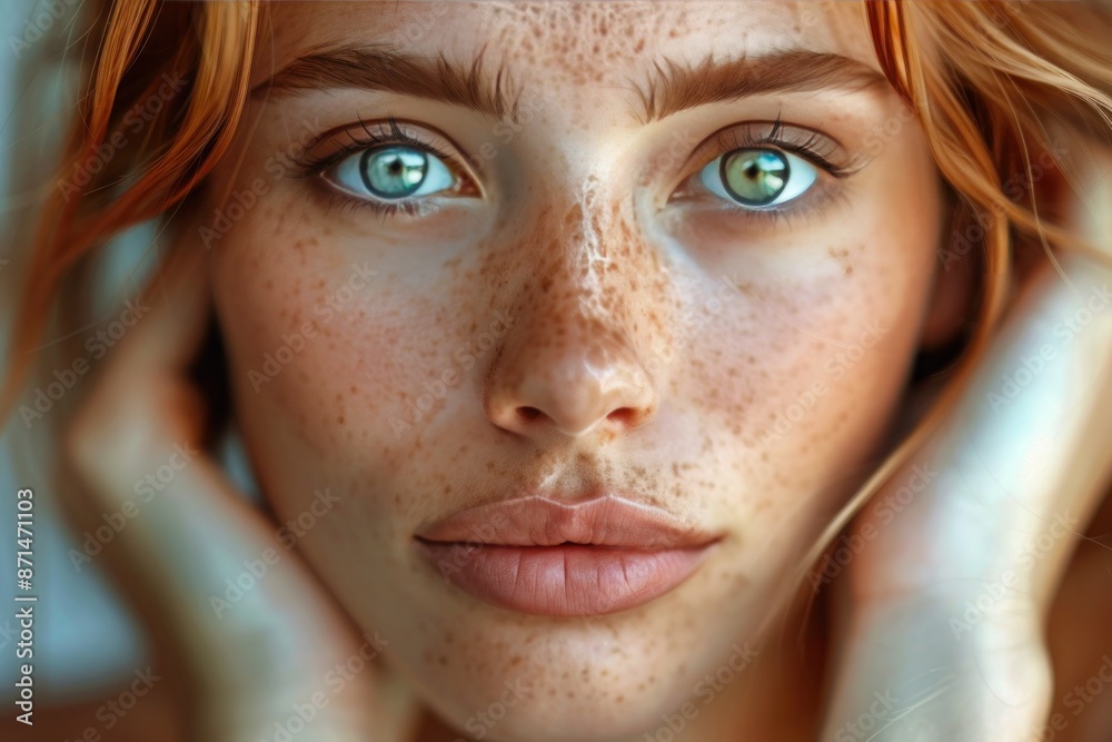 Struggling with Skin Issues: Portrait of a Woman with Dermatological Problems