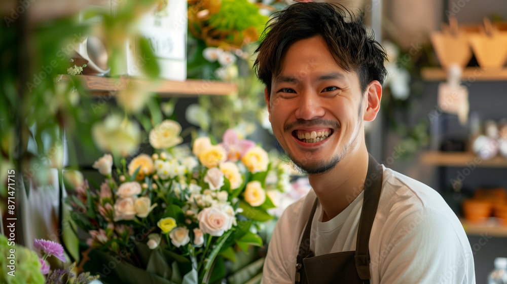 日本の街のお花屋さん 日本の街のお花屋さん