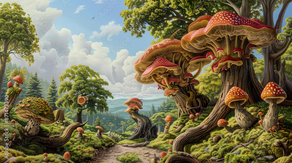 Myconid: Enigmatic Forest Guardians of Mystical Mushrooms Fantasy wallpaper Myconid: Enigmatic Forest Guardians of Mystical Mushrooms Fantasy wallpaper