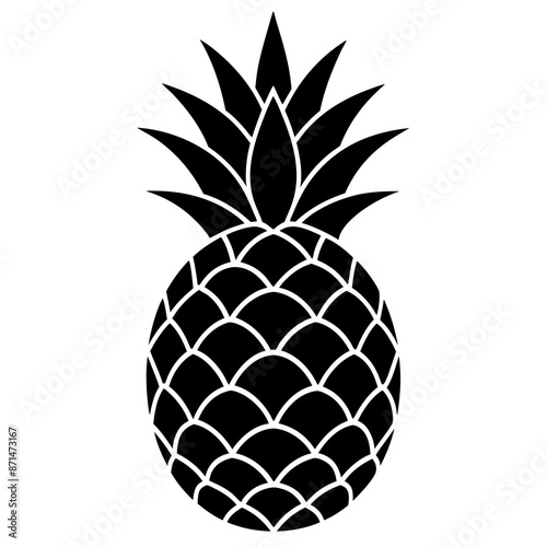 Pineapple Silhouette Vector art Illustration