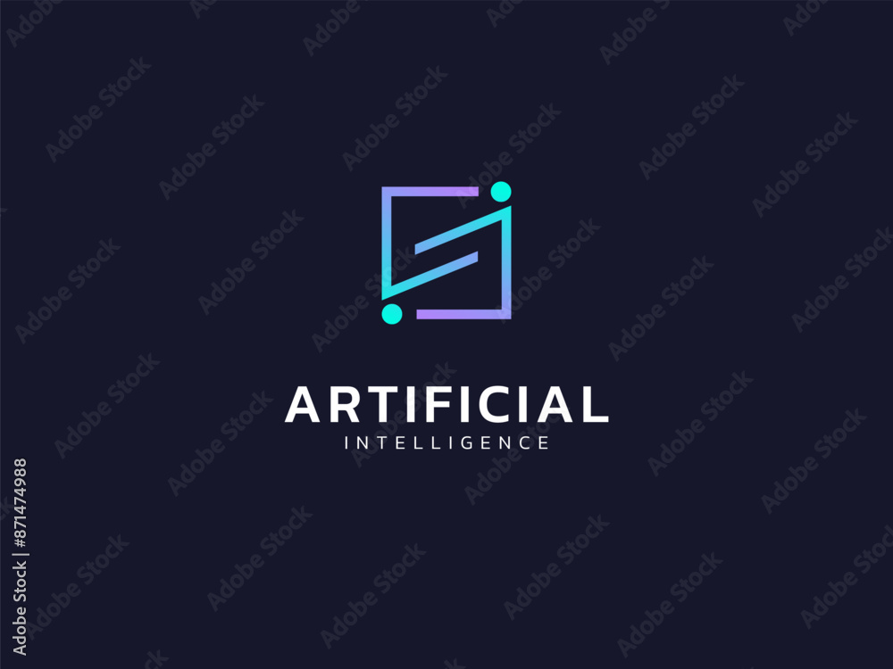 Artificial intelligence with letter s Geometric Squares network lines technology Analysis logo vector design concept. AI technology logotype symbol for advance technology, tech company, ui, identity. Artificial intelligence with letter s Geometric Squares network lines technology Analysis logo vector design concept. AI technology logotype symbol for advance technology, tech company, ui, identity.