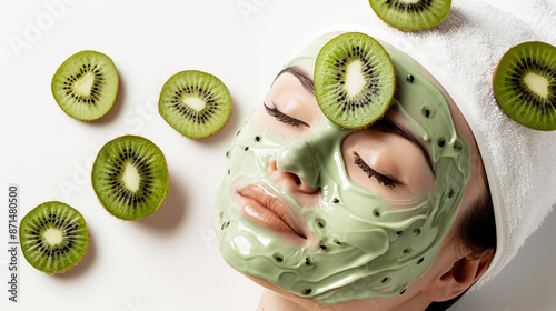 Kiwi Extract Infused Firming Mask for Skin Rejuvenation and Complexion Tightening photo