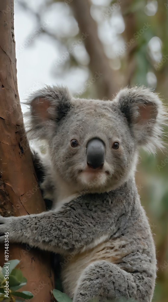 Naklejka premium a koala that is sitting on a tree