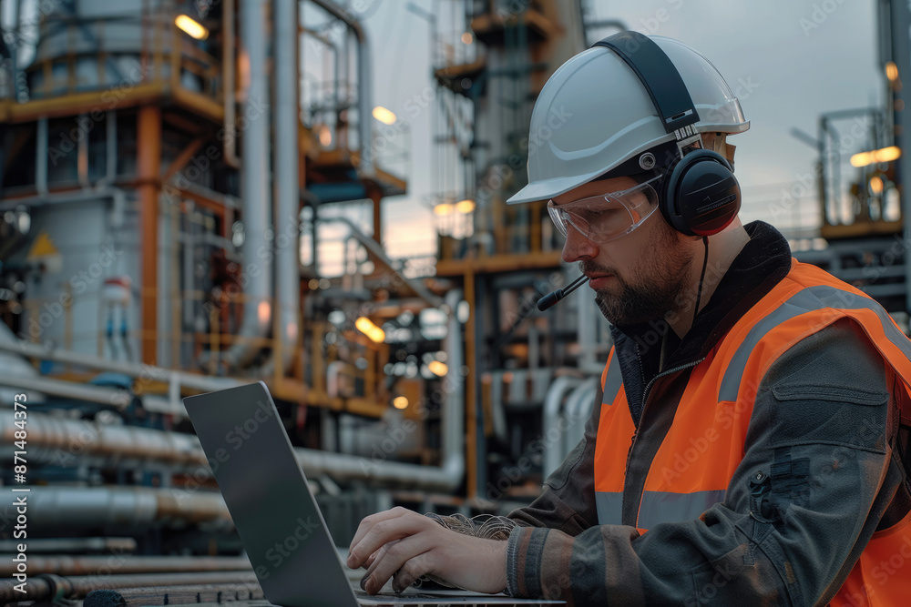 A male engineer in a chemical plant A male engineer in a chemical plant