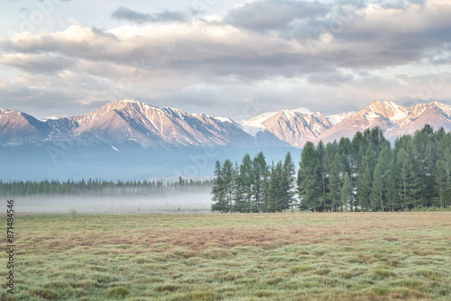 Morning in the Kurai steppe photo