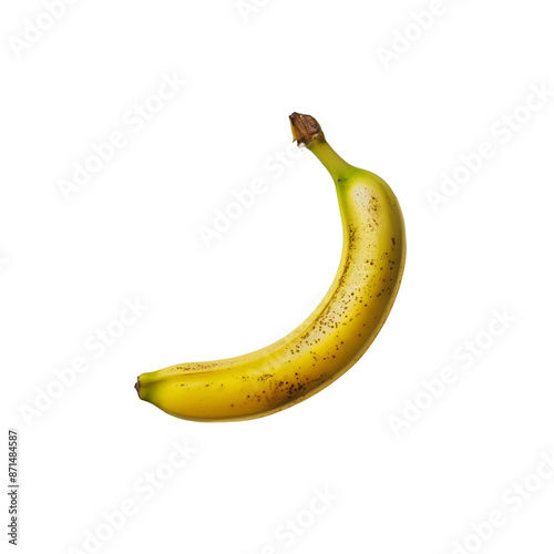 Banana, Fruit, Isolated on Transparent Background, Graphic Resource for Gourmet Advertising, Menu Design, Website Banners, Packaging, and Social Media Campaigns 