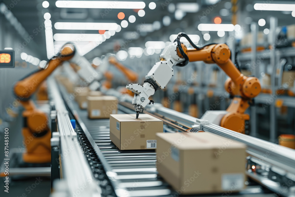 Artificial intelligence robots sort goods Artificial intelligence robots sort goods