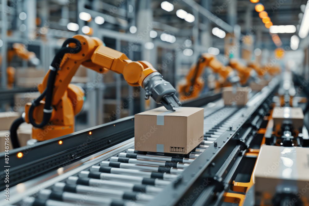 Artificial intelligence robots sort goods Artificial intelligence robots sort goods