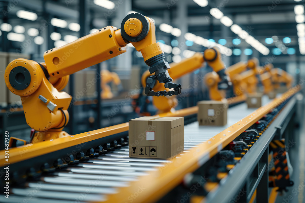 Artificial intelligence robots sort goods Artificial intelligence robots sort goods