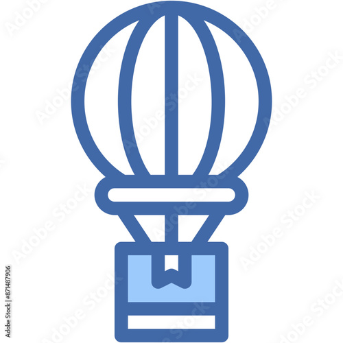 Vector Icon Parcel, Supply, Shipping, Parachute, Package, Drop
