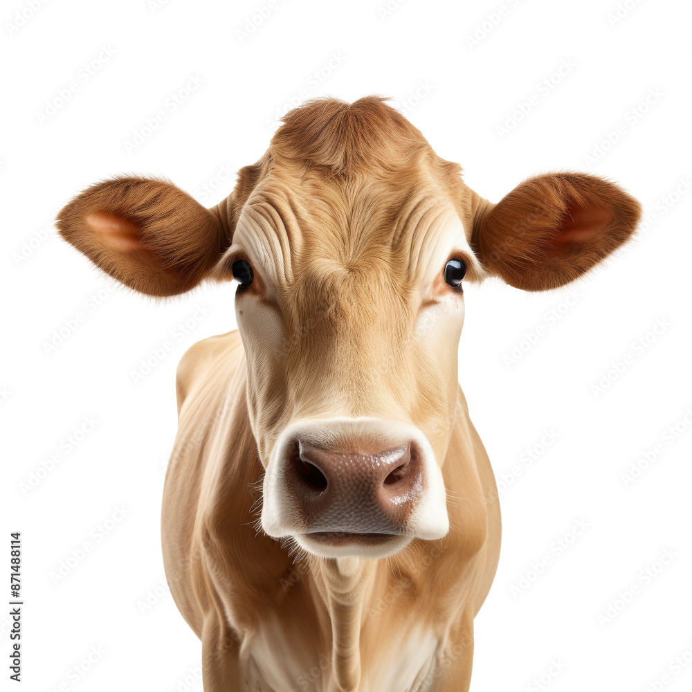 cute cow looking isolated on white cute cow looking isolated on white