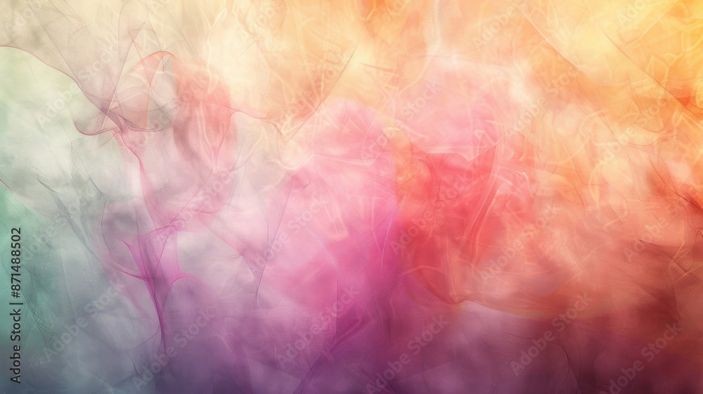 Abstract art background with colorful smoke-like patterns, blending hues of pink, orange, and white for a creative effect. Abstract art background with colorful smoke-like patterns, blending hues of pink, orange, and white for a creative effect.