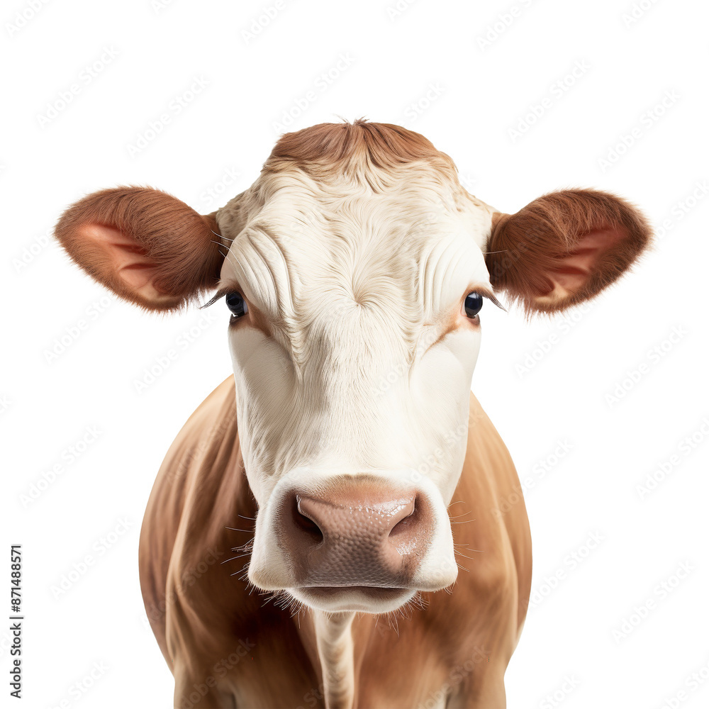 cute cow looking isolated on white cute cow looking isolated on white