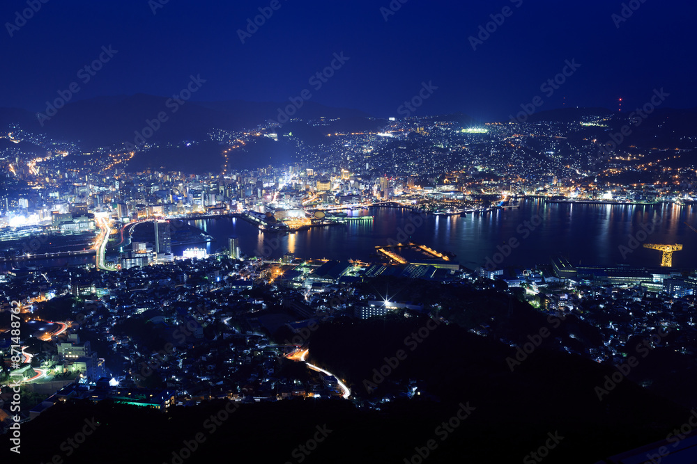 Fototapeta premium 長崎、稲佐山の夜景・日本三大夜景