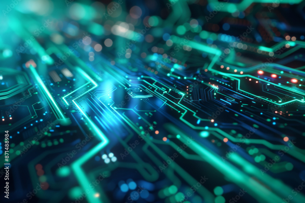 Abstract Futuristic Circuitry Pattern Abstract Futuristic Circuitry Pattern