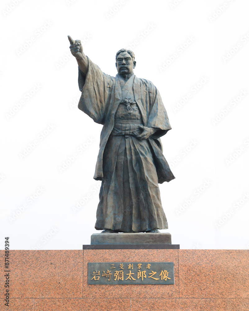 Fototapeta premium 岩崎弥太郎の銅像（長崎県高島町）