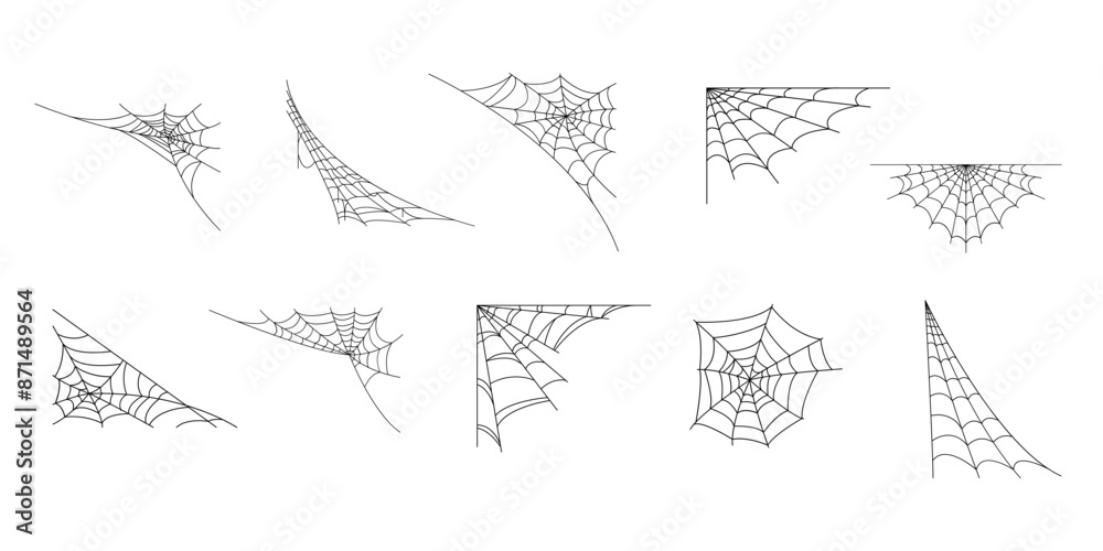 Fototapeta premium Halloween Spider Web SET